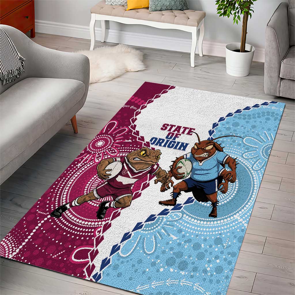 QLD Maroons and NSW Blues 2025 Area Rug Come On Together