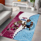 QLD Maroons and NSW Blues 2025 Area Rug Come On Together