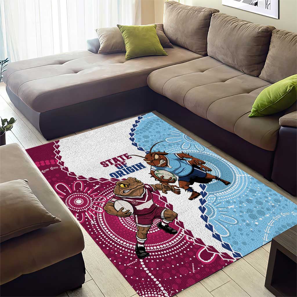 QLD Maroons and NSW Blues 2025 Area Rug Come On Together