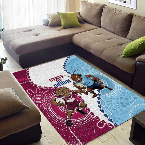 QLD Maroons and NSW Blues 2025 Area Rug Come On Together