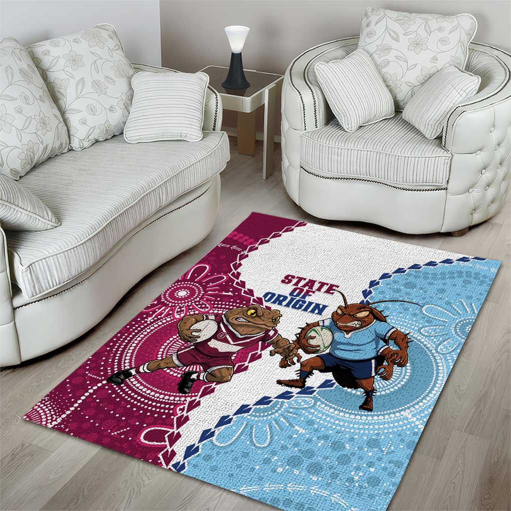 QLD Maroons and NSW Blues 2025 Area Rug Come On Together