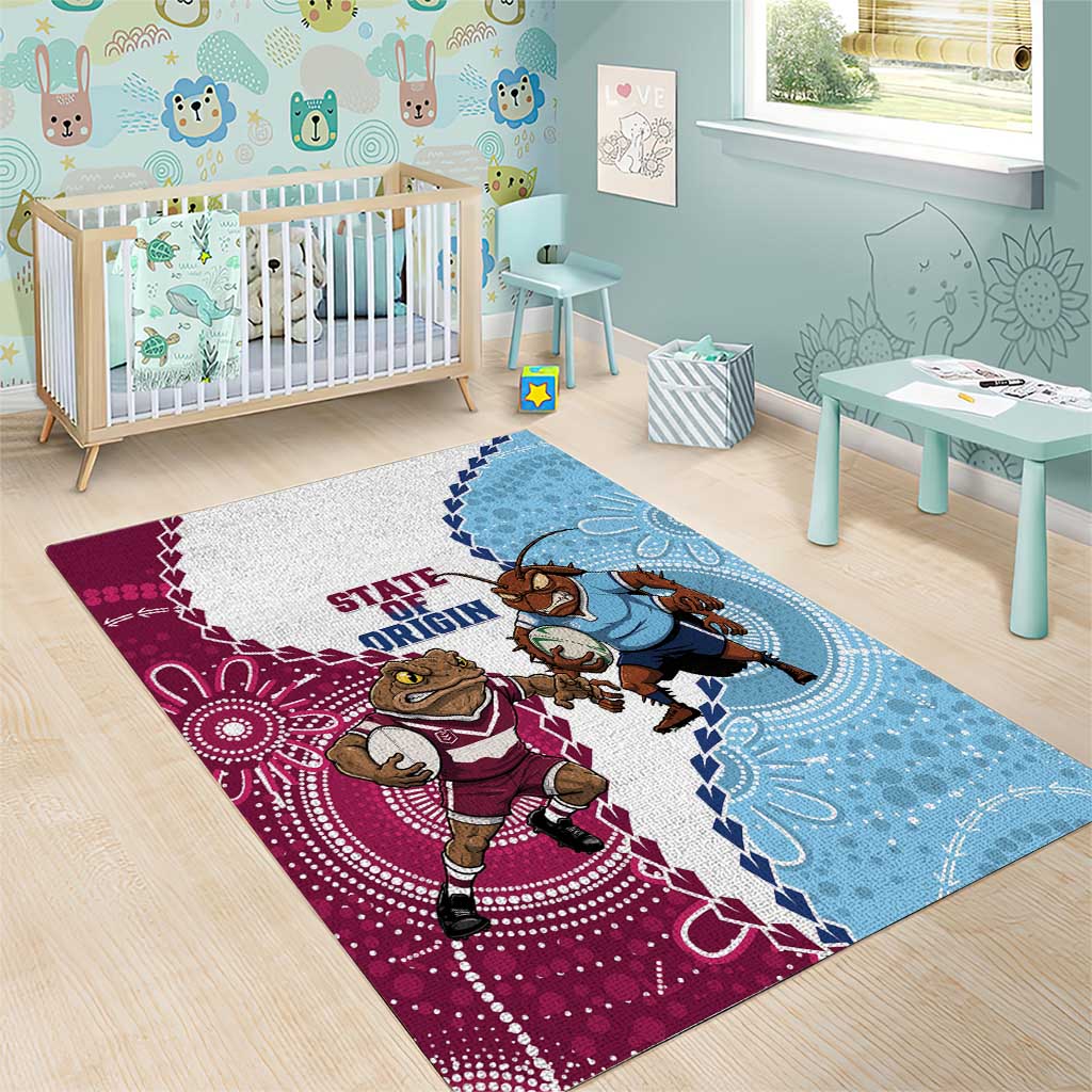QLD Maroons and NSW Blues 2025 Area Rug Come On Together