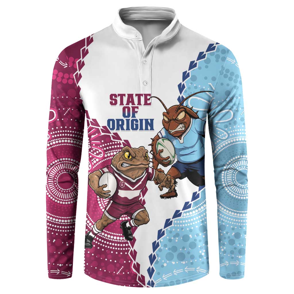 QLD Maroons and NSW Blues 2025 Button Sweatshirt Come On Together