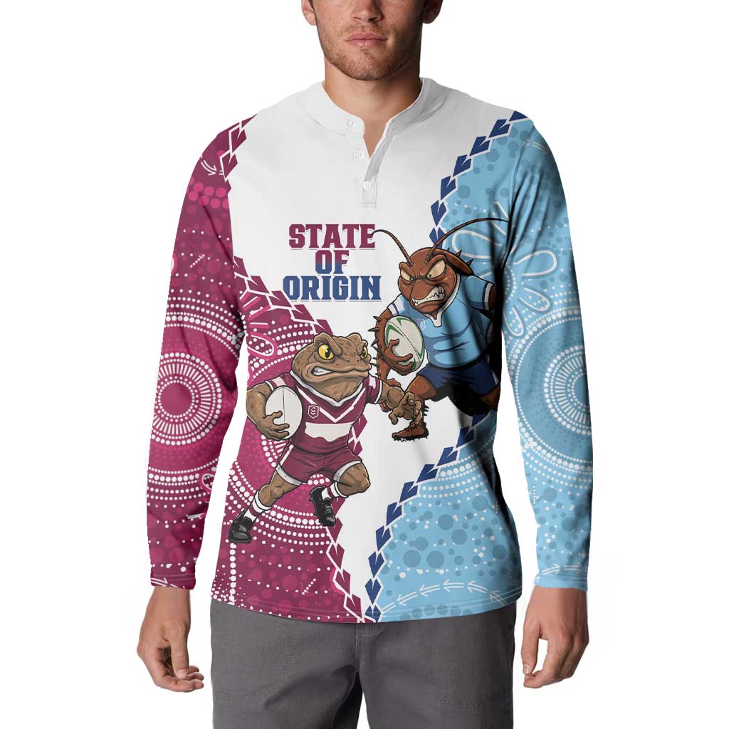 QLD Maroons and NSW Blues 2025 Button Sweatshirt Come On Together