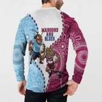 QLD Maroons and NSW Blues 2025 Button Sweatshirt Come On Together