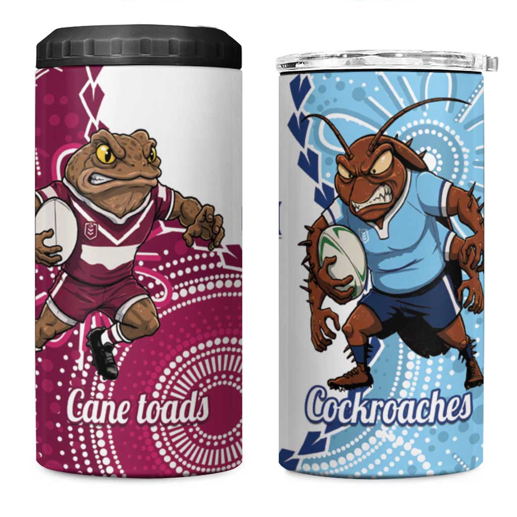QLD Maroons and NSW Blues 2025 4 in 1 Can Cooler Tumbler Come On Together