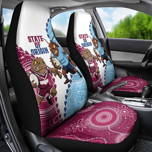 QLD Maroons and NSW Blues 2025 Car Seat Cover Come On Together