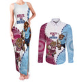 QLD Maroons and NSW Blues 2025 Couples Matching Tank Maxi Dress and Long Sleeve Button Shirt Come On Together