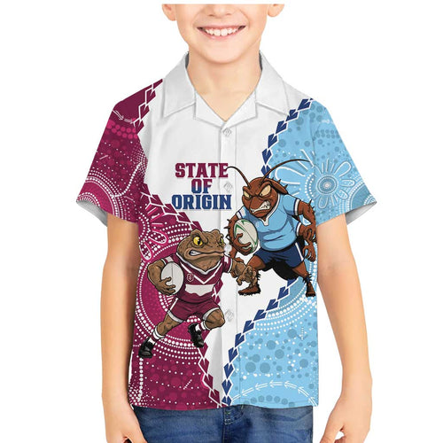 QLD Maroons and NSW Blues 2025 Family Matching Mermaid Dress and Hawaiian Shirt Come On Together