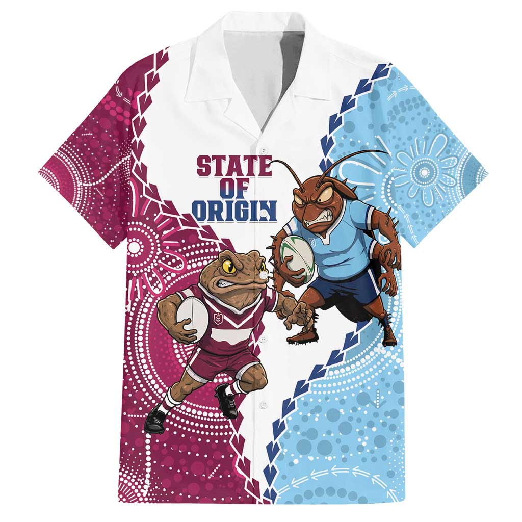 QLD Maroons and NSW Blues 2025 Family Matching Off Shoulder Maxi Dress and Hawaiian Shirt Come On Together
