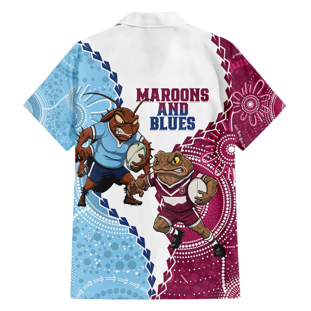 QLD Maroons and NSW Blues 2025 Family Matching Off Shoulder Maxi Dress and Hawaiian Shirt Come On Together