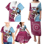 QLD Maroons and NSW Blues 2025 Family Matching Puletasi and Hawaiian Shirt Come On Together