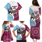 QLD Maroons and NSW Blues 2025 Family Matching Puletasi and Hawaiian Shirt Come On Together