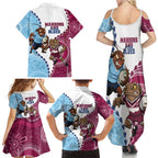 QLD Maroons and NSW Blues 2025 Family Matching Summer Maxi Dress and Hawaiian Shirt Come On Together