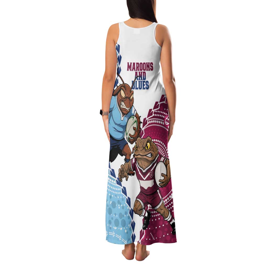 QLD Maroons and NSW Blues 2025 Family Matching Tank Maxi Dress and Hawaiian Shirt Come On Together