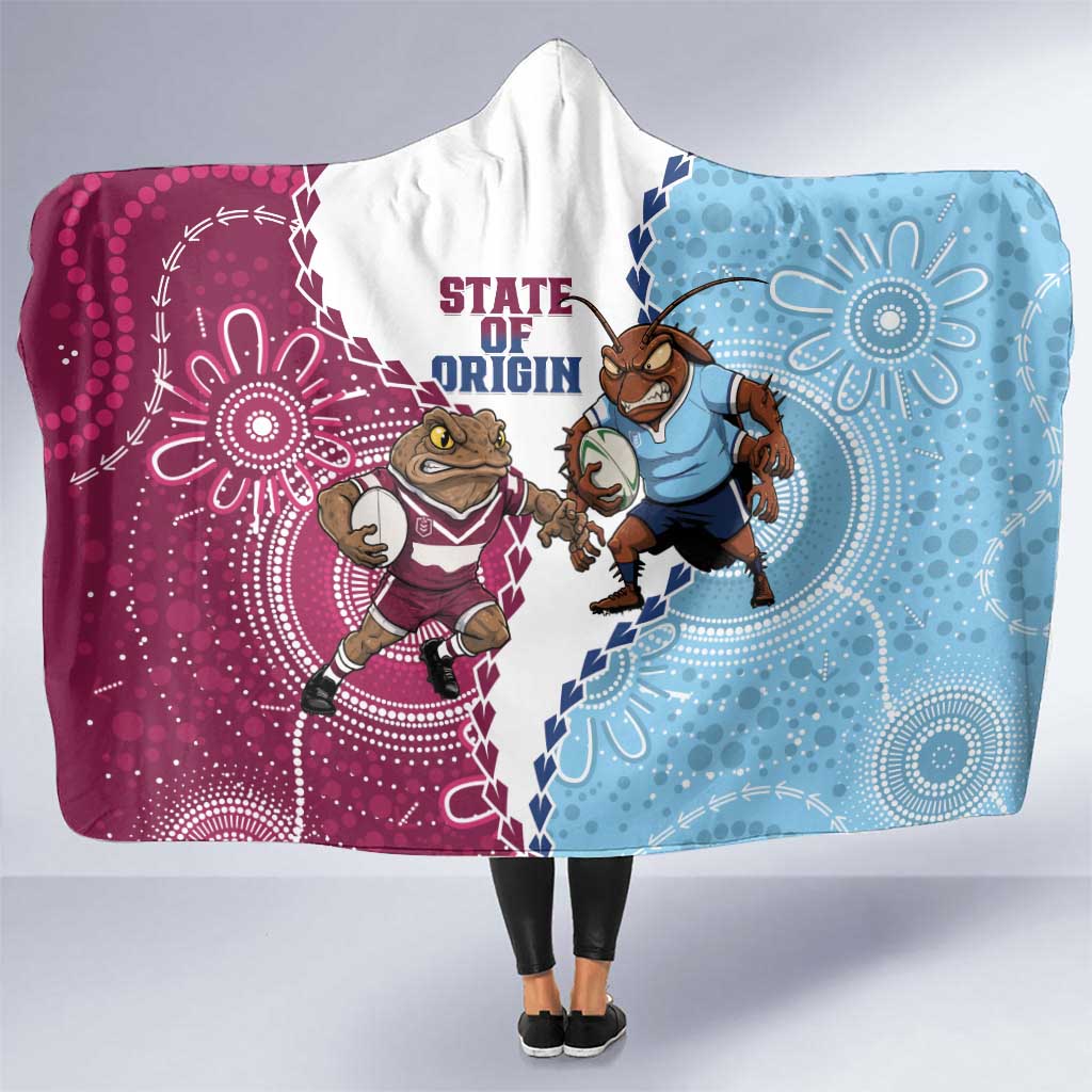 QLD Maroons and NSW Blues 2025 Hooded Blanket Come On Together