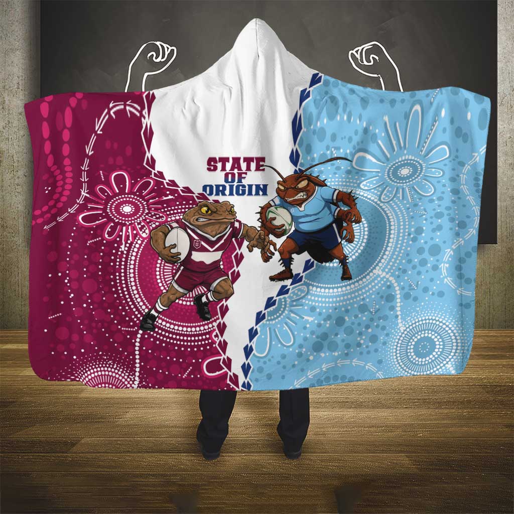 QLD Maroons and NSW Blues 2025 Hooded Blanket Come On Together