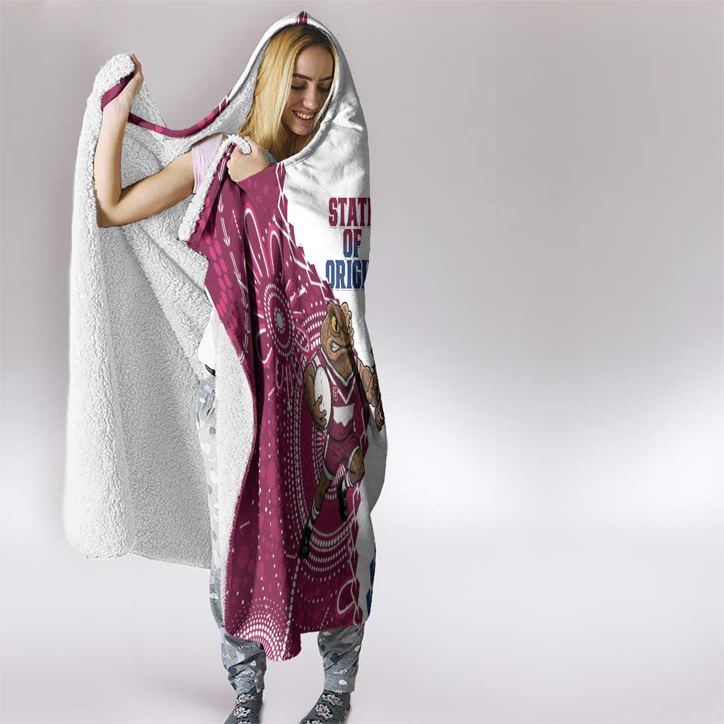 QLD Maroons and NSW Blues 2025 Hooded Blanket Come On Together