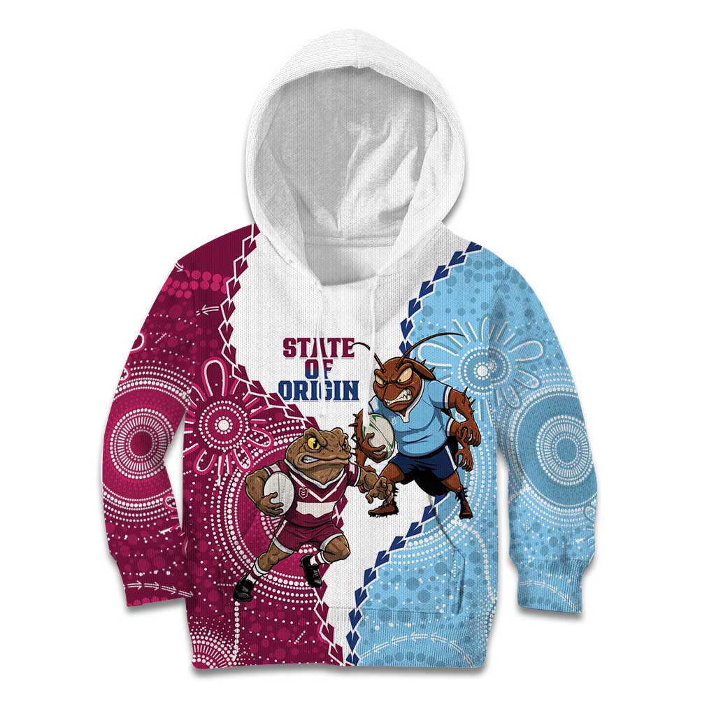 QLD Maroons and NSW Blues 2025 Kid Hoodie Come On Together