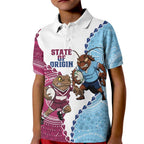 QLD Maroons and NSW Blues 2025 Kid Polo Shirt Come On Together