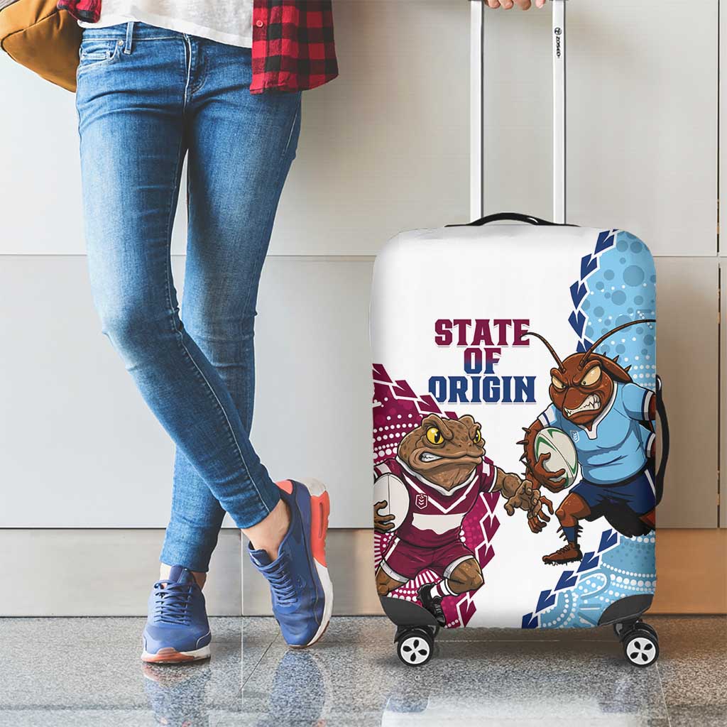 QLD Maroons and NSW Blues 2025 Luggage Cover Come On Together