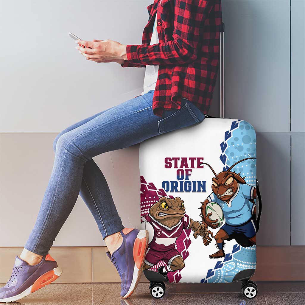 QLD Maroons and NSW Blues 2025 Luggage Cover Come On Together