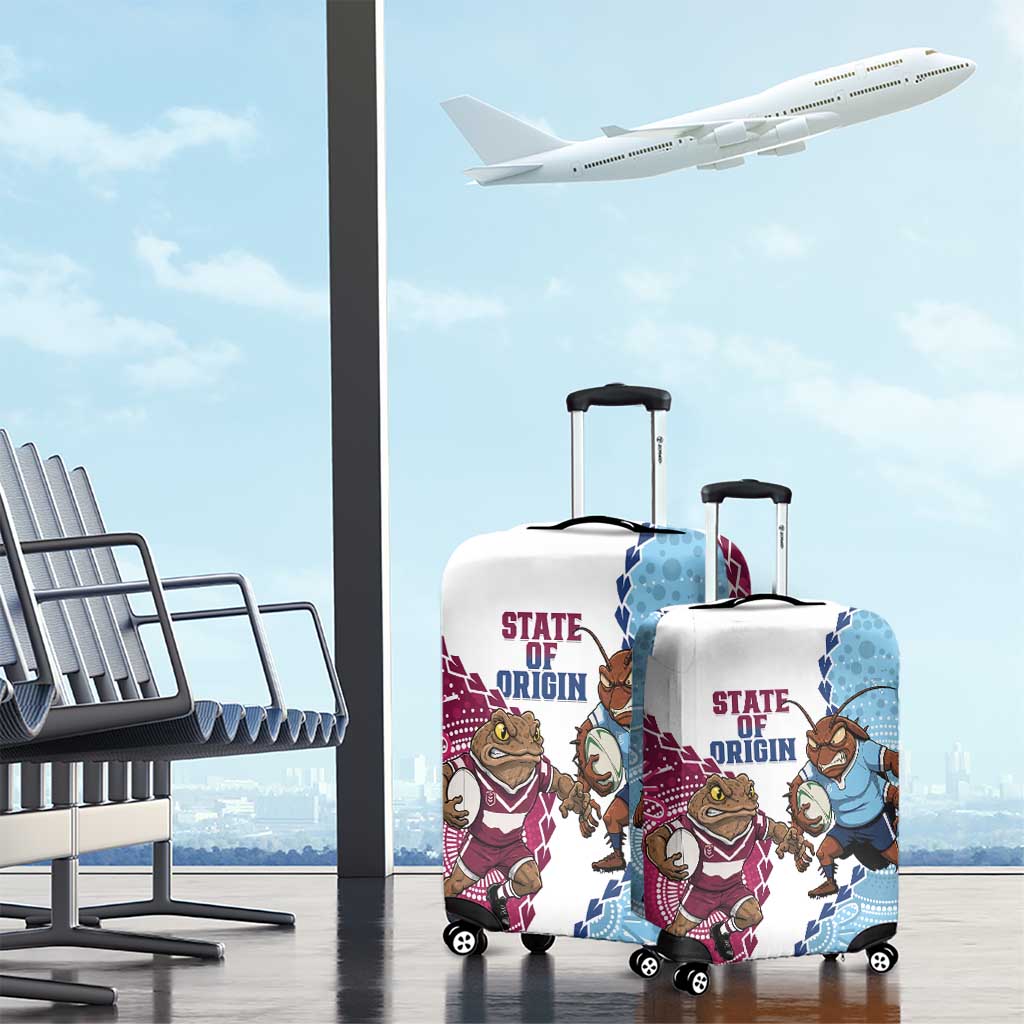 QLD Maroons and NSW Blues 2025 Luggage Cover Come On Together