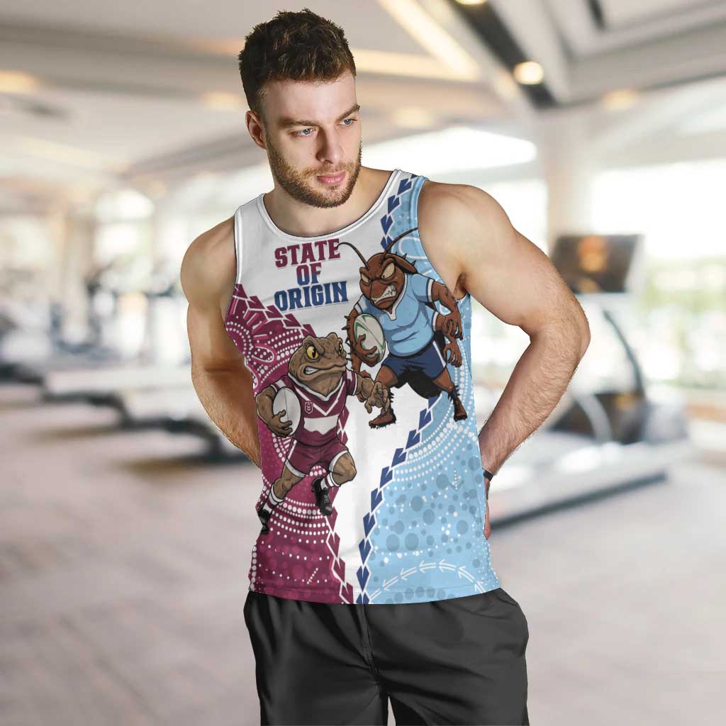 QLD Maroons and NSW Blues 2025 Men Tank Top Come On Together