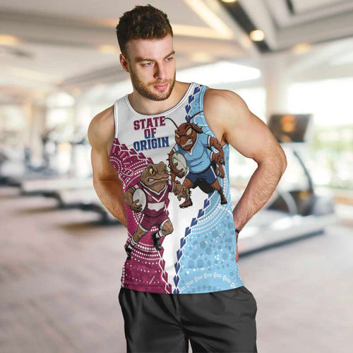 QLD Maroons and NSW Blues 2025 Men Tank Top Come On Together