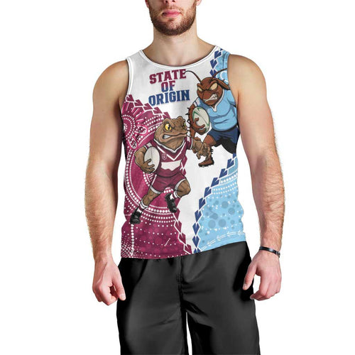 QLD Maroons and NSW Blues 2025 Men Tank Top Come On Together