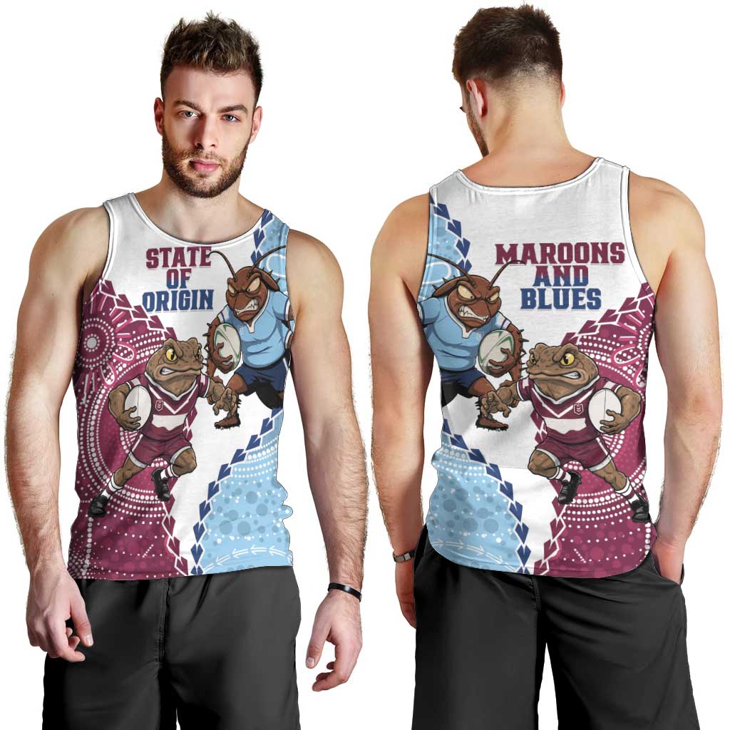 QLD Maroons and NSW Blues 2025 Men Tank Top Come On Together