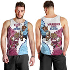 QLD Maroons and NSW Blues 2025 Men Tank Top Come On Together