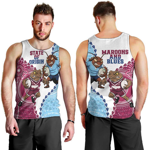 QLD Maroons and NSW Blues 2025 Men Tank Top Come On Together