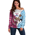 QLD Maroons and NSW Blues 2025 Off Shoulder Sweater Come On Together