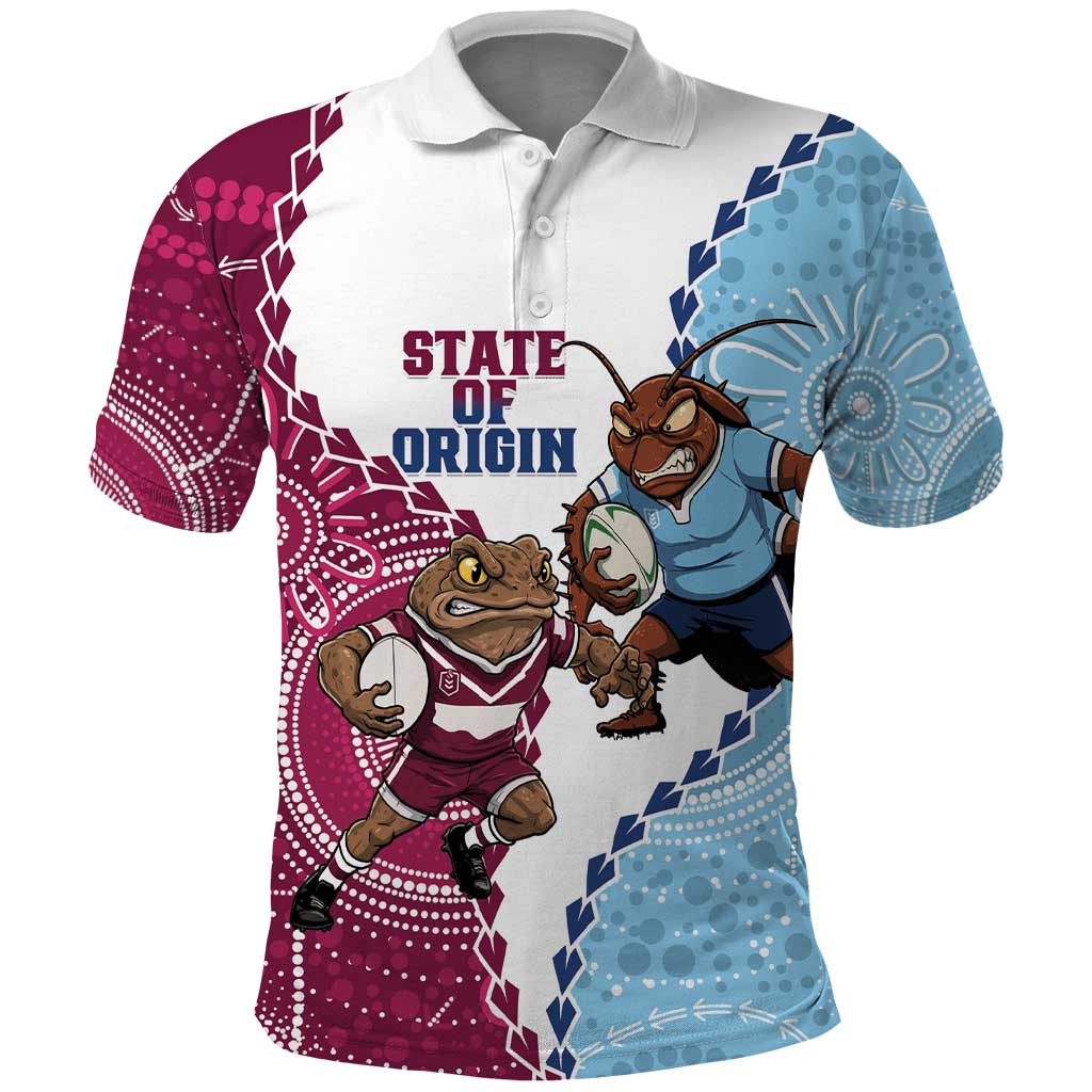 QLD Maroons and NSW Blues 2025 Polo Shirt Come On Together