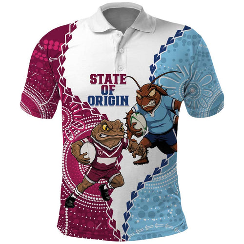 QLD Maroons and NSW Blues 2025 Polo Shirt Come On Together