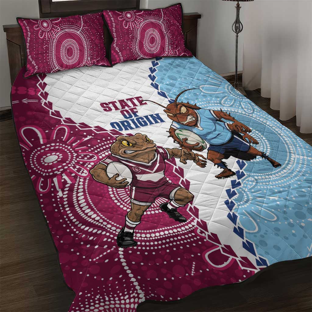 QLD Maroons and NSW Blues 2025 Quilt Bed Set Come On Together