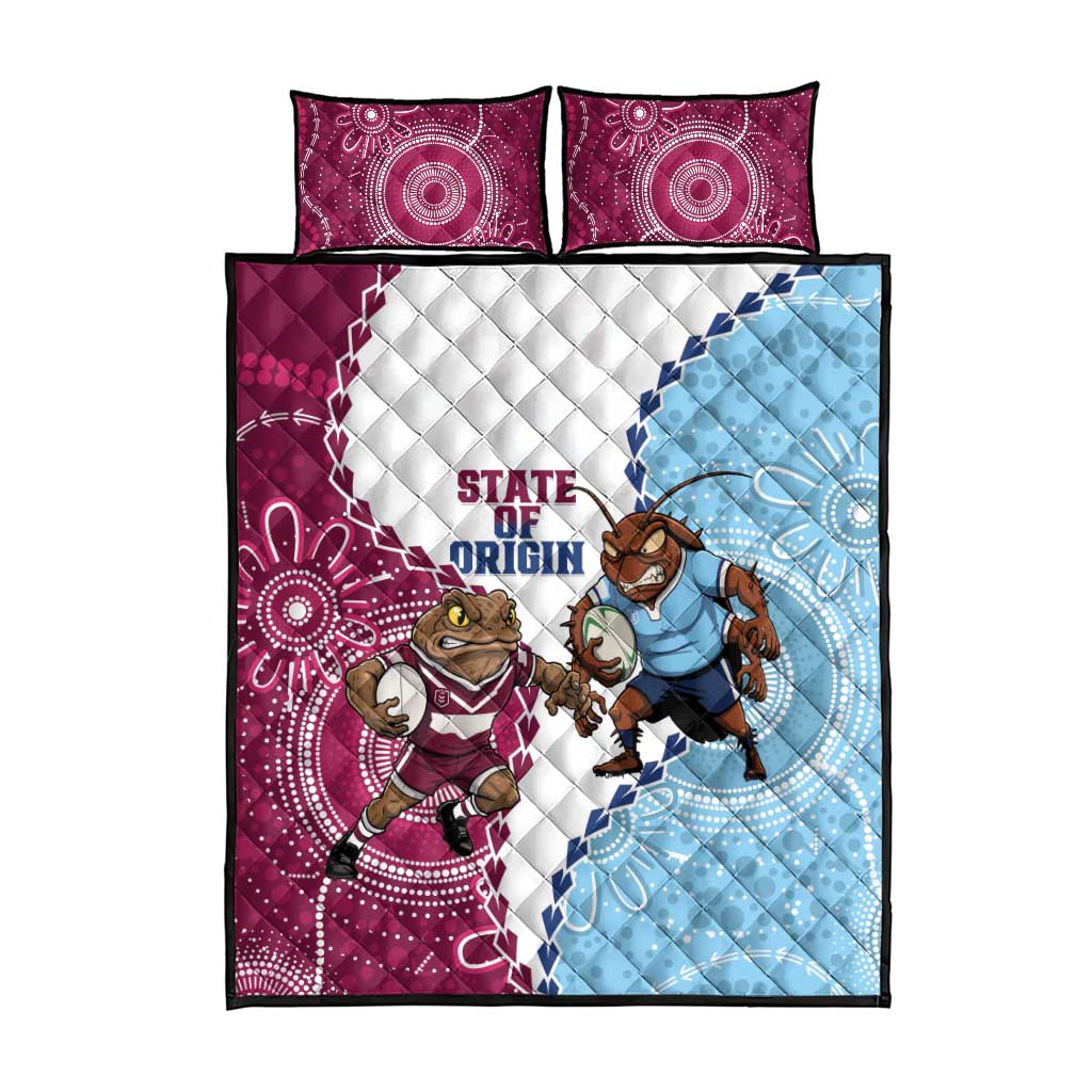 QLD Maroons and NSW Blues 2025 Quilt Bed Set Come On Together