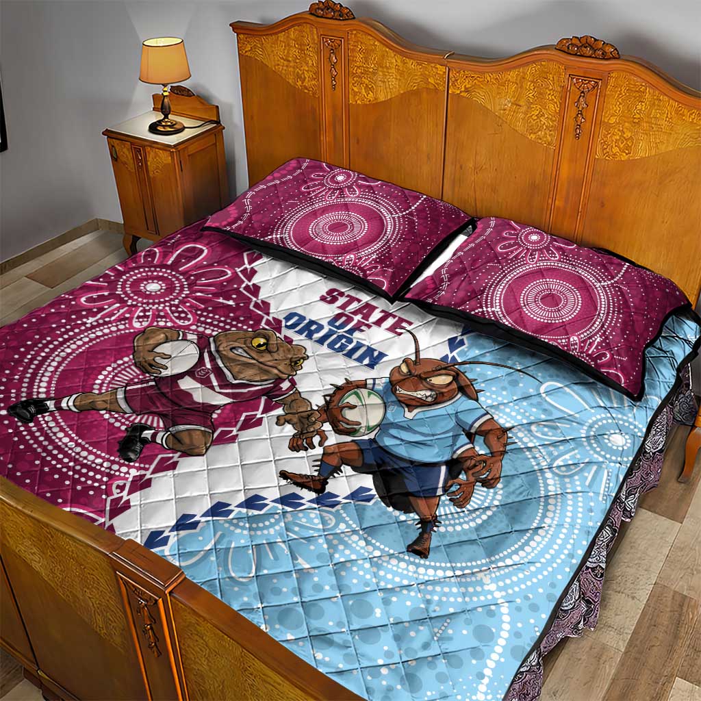 QLD Maroons and NSW Blues 2025 Quilt Bed Set Come On Together