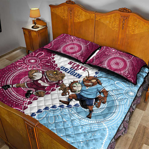 QLD Maroons and NSW Blues 2025 Quilt Bed Set Come On Together