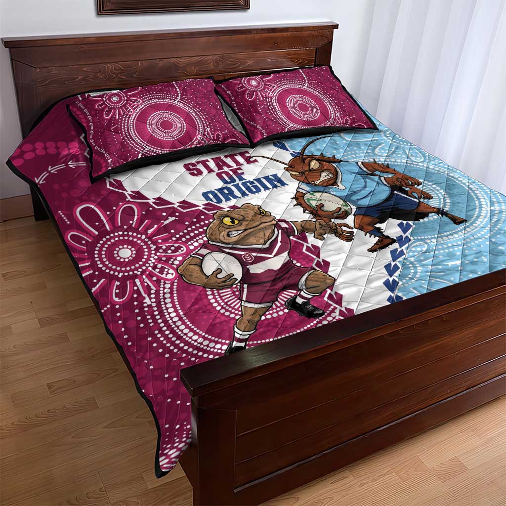 QLD Maroons and NSW Blues 2025 Quilt Bed Set Come On Together