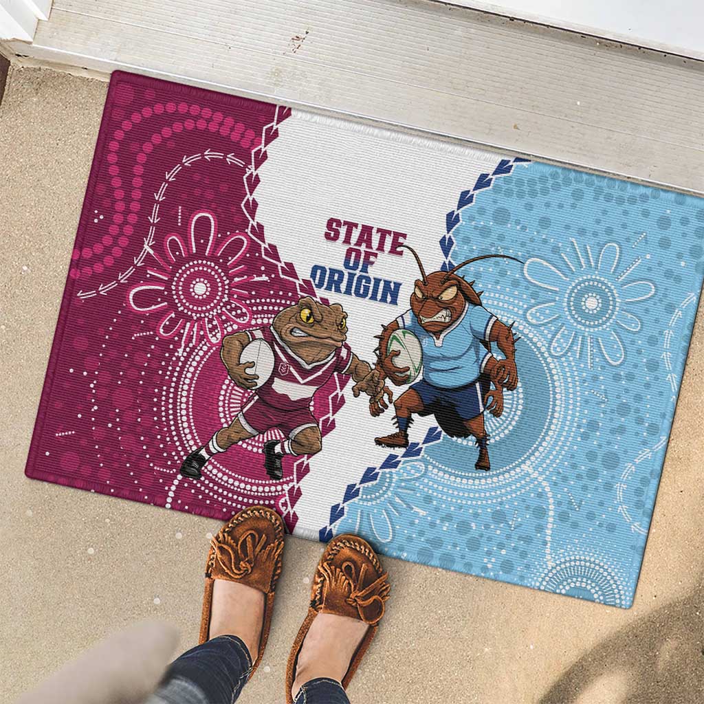 QLD Maroons and NSW Blues 2025 Rubber Doormat Come On Together
