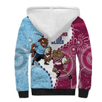 QLD Maroons and NSW Blues 2025 Sherpa Hoodie Come On Together