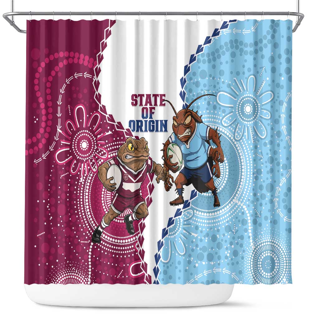 QLD Maroons and NSW Blues 2025 Shower Curtain Come On Together