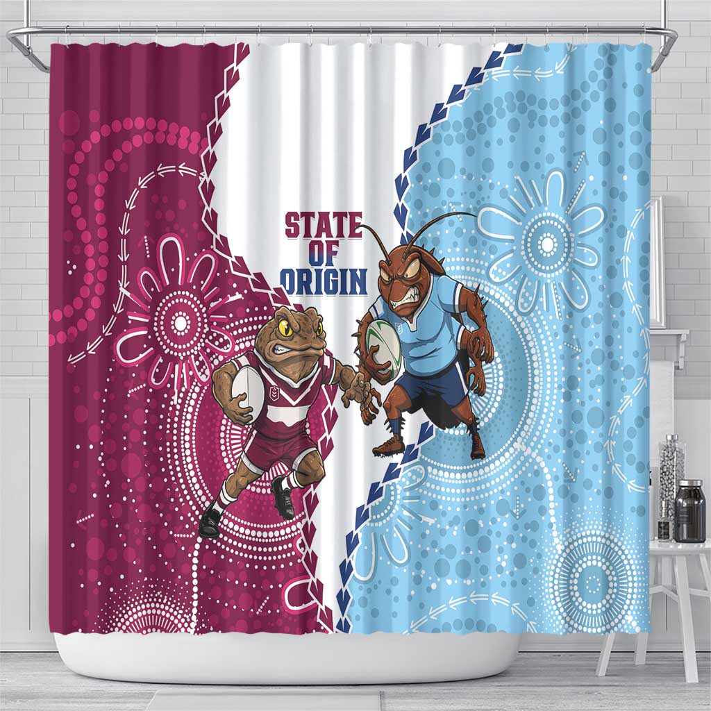 QLD Maroons and NSW Blues 2025 Shower Curtain Come On Together
