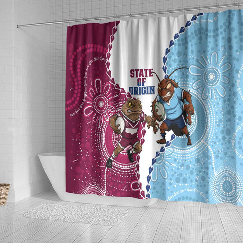 QLD Maroons and NSW Blues 2025 Shower Curtain Come On Together