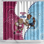 QLD Maroons and NSW Blues 2025 Shower Curtain Come On Together