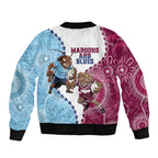 QLD Maroons and NSW Blues 2025 Sleeve Zip Bomber Jacket Come On Together