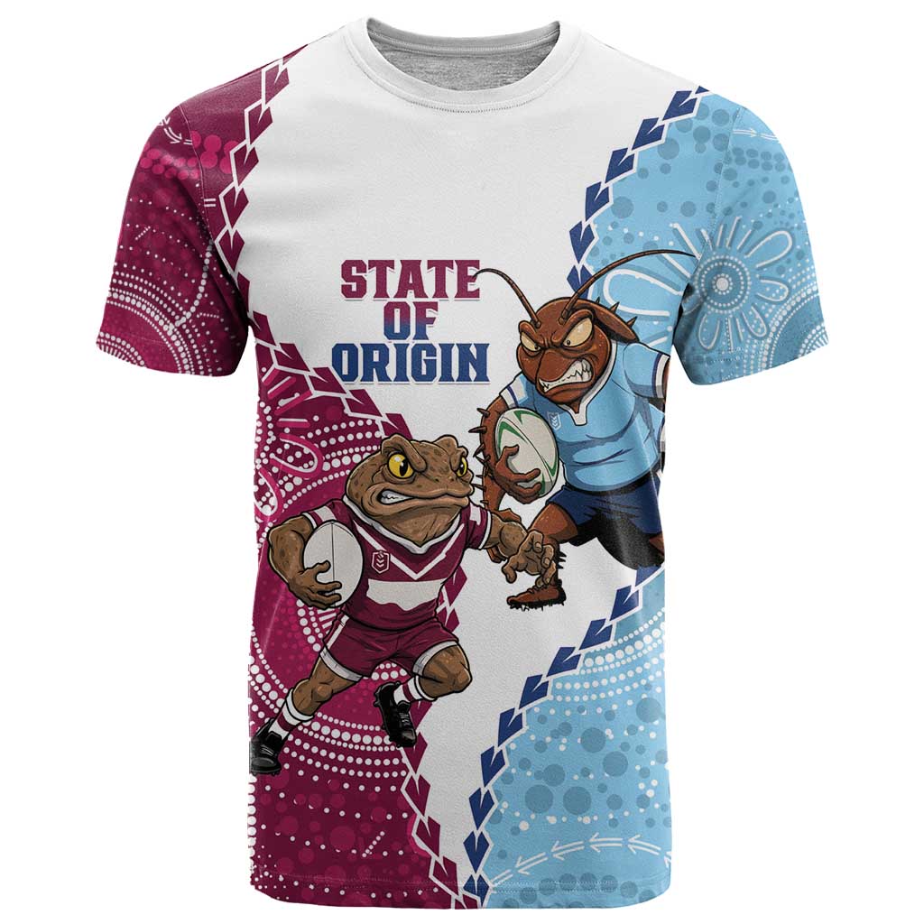QLD Maroons and NSW Blues 2025 T Shirt Come On Together