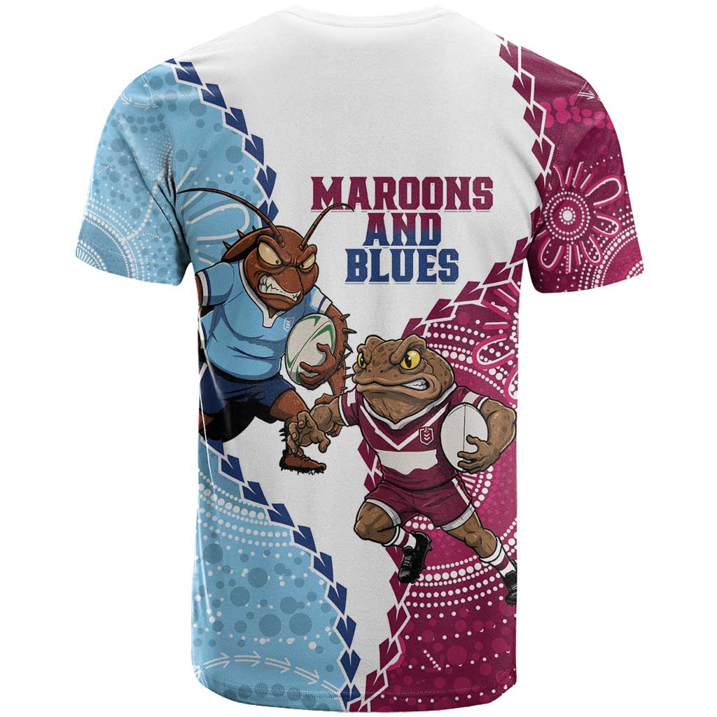 QLD Maroons and NSW Blues 2025 T Shirt Come On Together